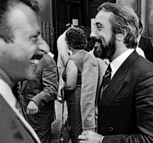 Da sinistra: Paolo Borsellino e Giovanni Falcone