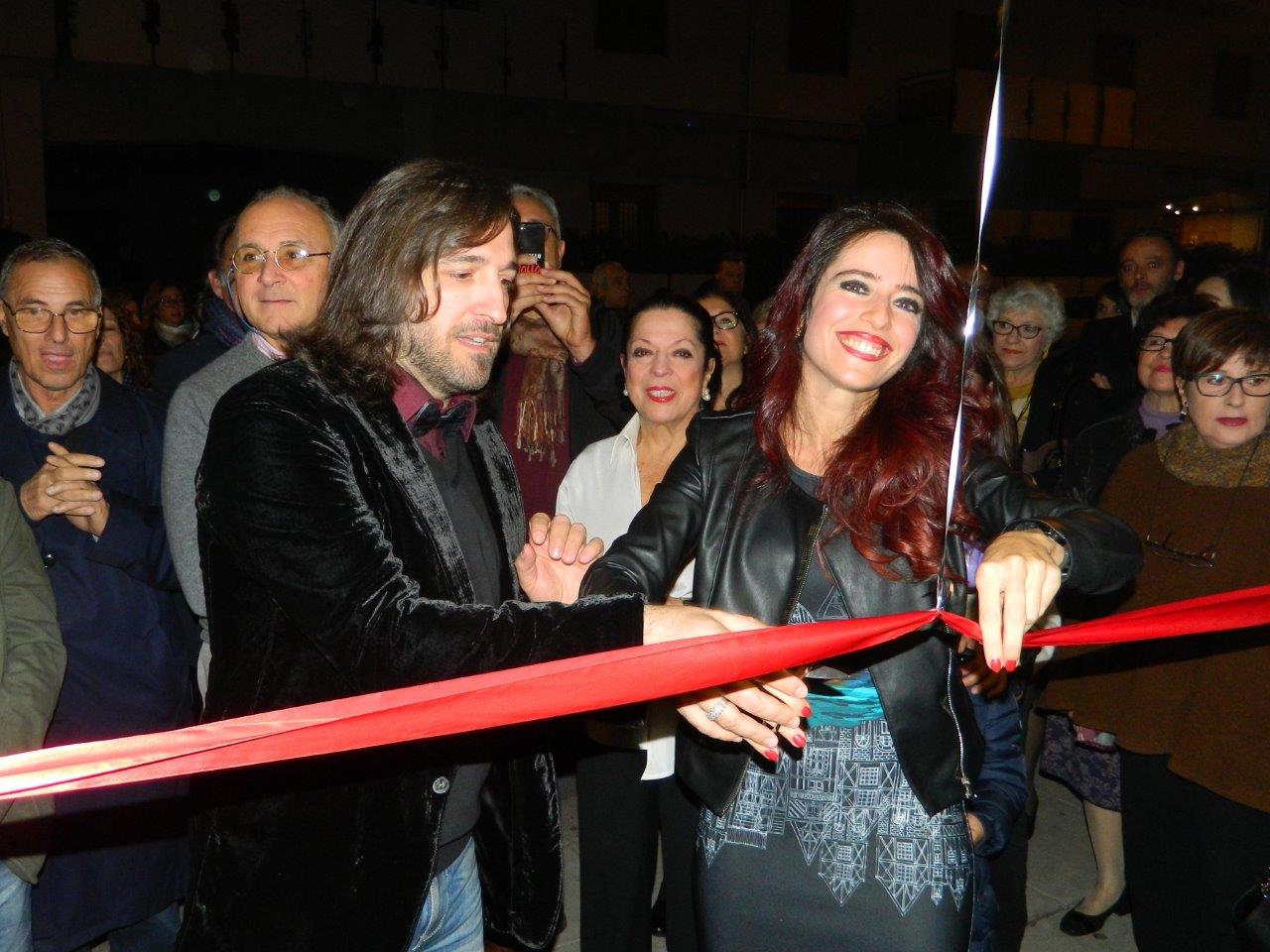 Ernesto Graditi e Francesca Ferrara al taglio del nastro
